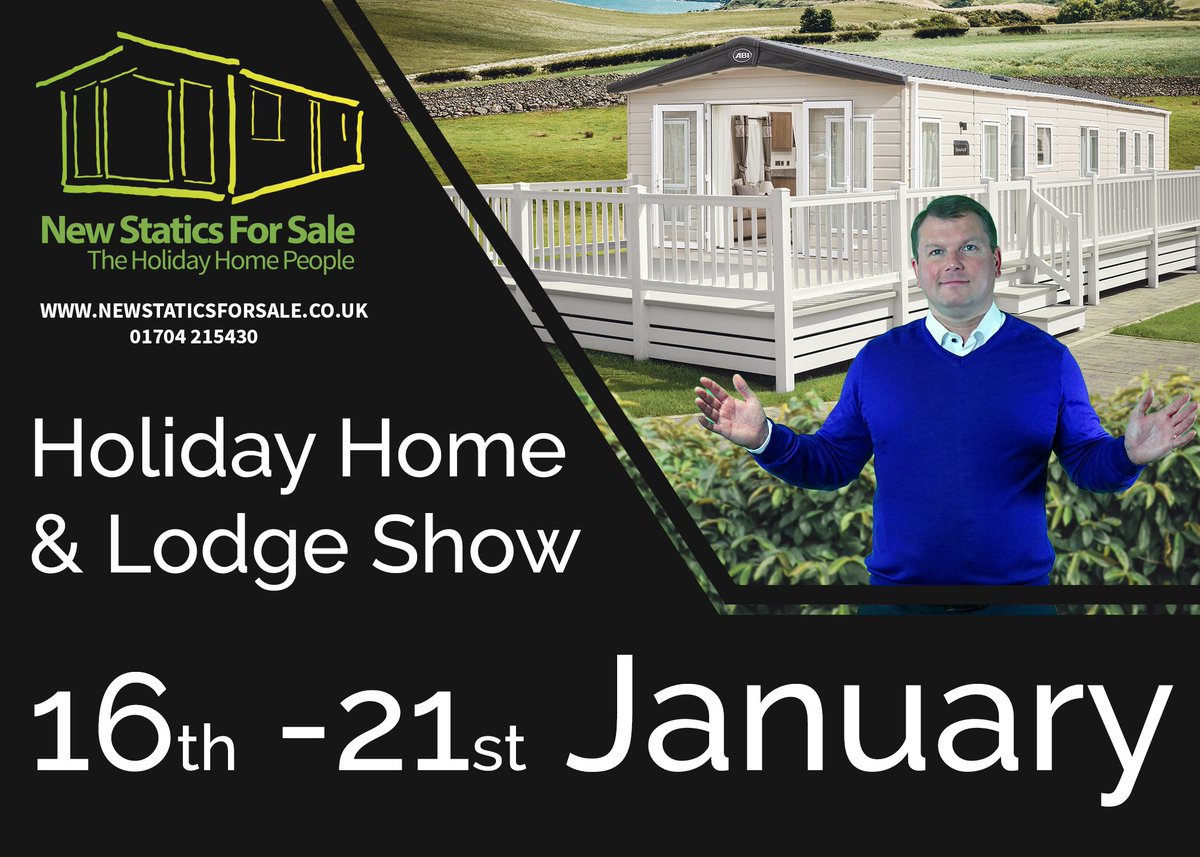 Are you are coming to our show? 
✔️FREE entry &amp; FREE parking!
✔️Representatives from Holiday parks here to talk with,
✔️Holiday homes on display to view,
✔️Holiday home specialists to help find the right one for you!
Visit us 16th-21st January, Southport New Road, PR9 8DF