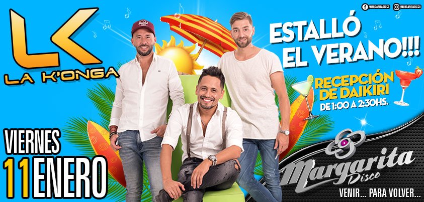 ¡ESTE VIERNES!

🕺 Regresa La Konga para ponerle todo el cuarteto a #Margarita