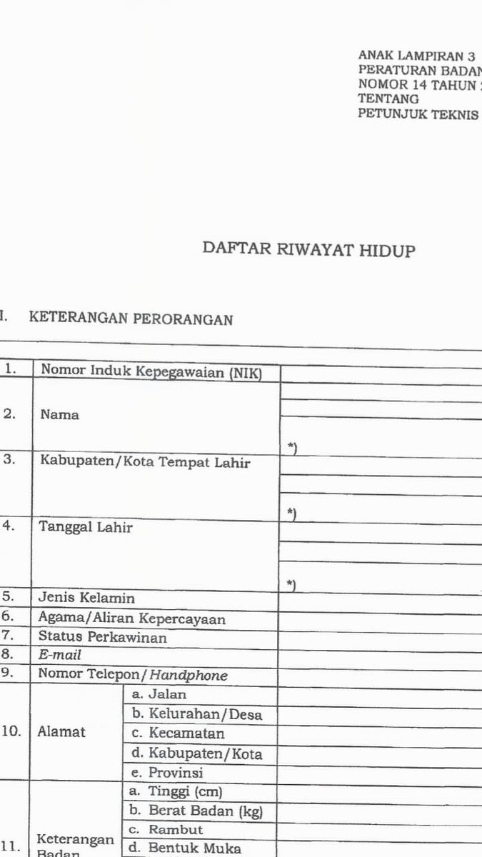 BkpsdmN's tweet photo. Setelah dilakukan koordinasi dengan BKN untuk DRH ternyata ada kesalahan teknis, Seharusnya singkatan NIK = Nomor Induk Kependudukan, Demikian udm.tks https://t.co/0I7Z9yFm8N