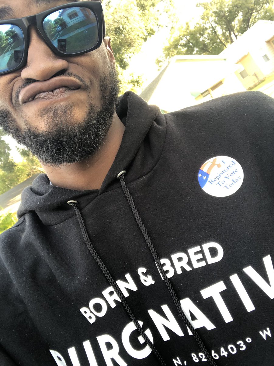 realjaylemonade's tweet photo. Registered !!! I havenโt been able to vote since Barackโs 2nd term ! For 7 years my voice was stripped away but today my voice has been restored!! #ammendment4 โ๏ธโ๏ธโ๏ธ https://t.co/y8lchpnJZM