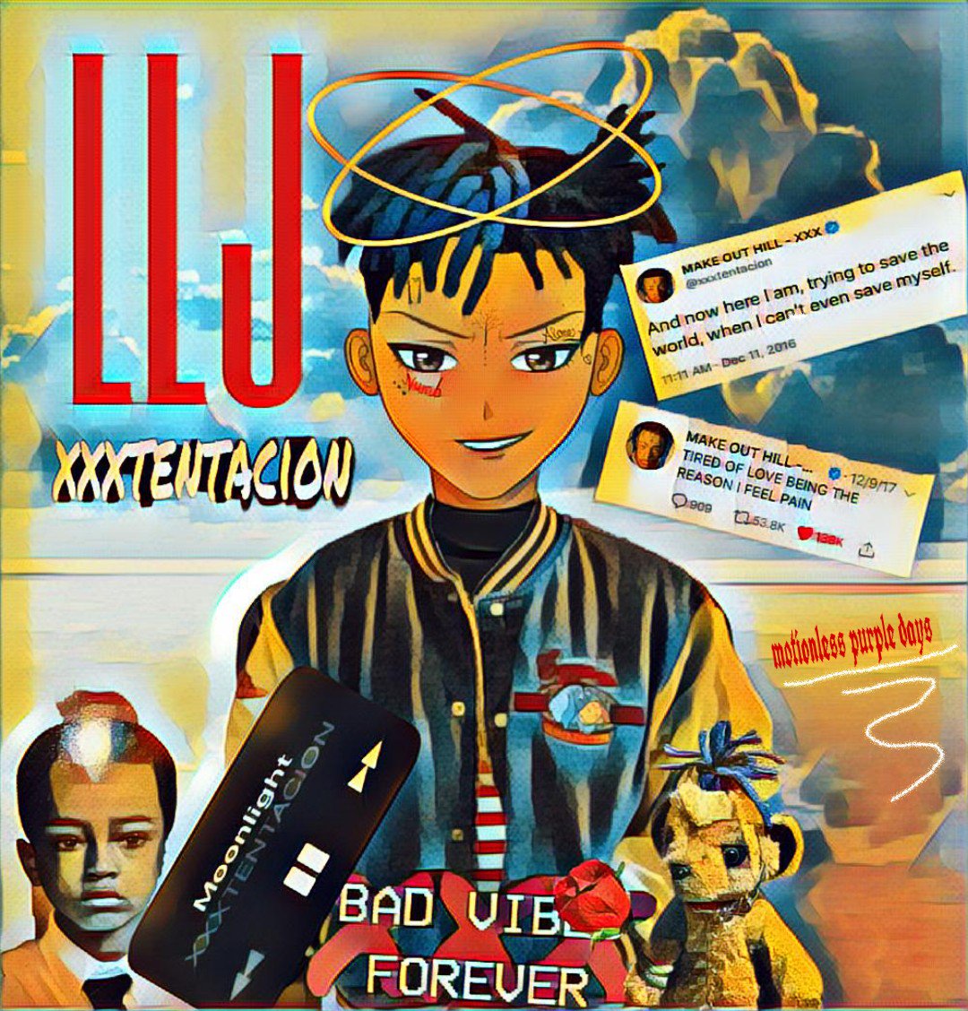 DaysMotionless's tweet image. Hey X fans so I made this for my little brother who likes X and I was wondering if you would like it to....? I don't know maybe even retweet!!! And a follow back... hope you have a wonderful day and everything works in your favor @xxxtentacion