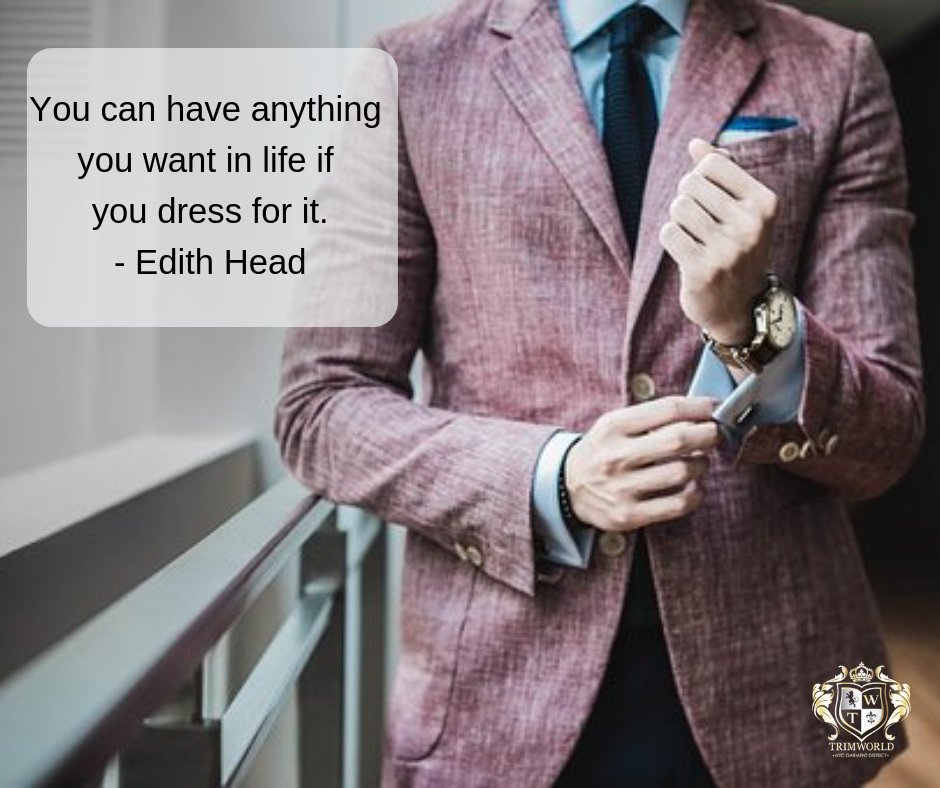 Trimworld's tweet photo. You can have anything you want in life if you dress for it. 
– Edith Head https://t.co/7lWr7S0SEV