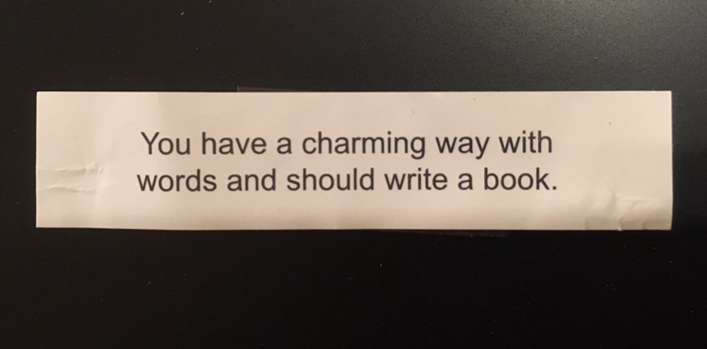SweaterGirl's tweet photo. Well...
if you insist...
#BestFortuneEver
#amwriting #WritingCommmunity #Latinxkidlit https://t.co/dzAqgjJbEx