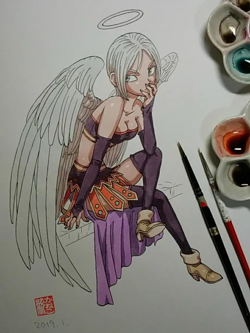 #2019描き初め 
 #DQ9 