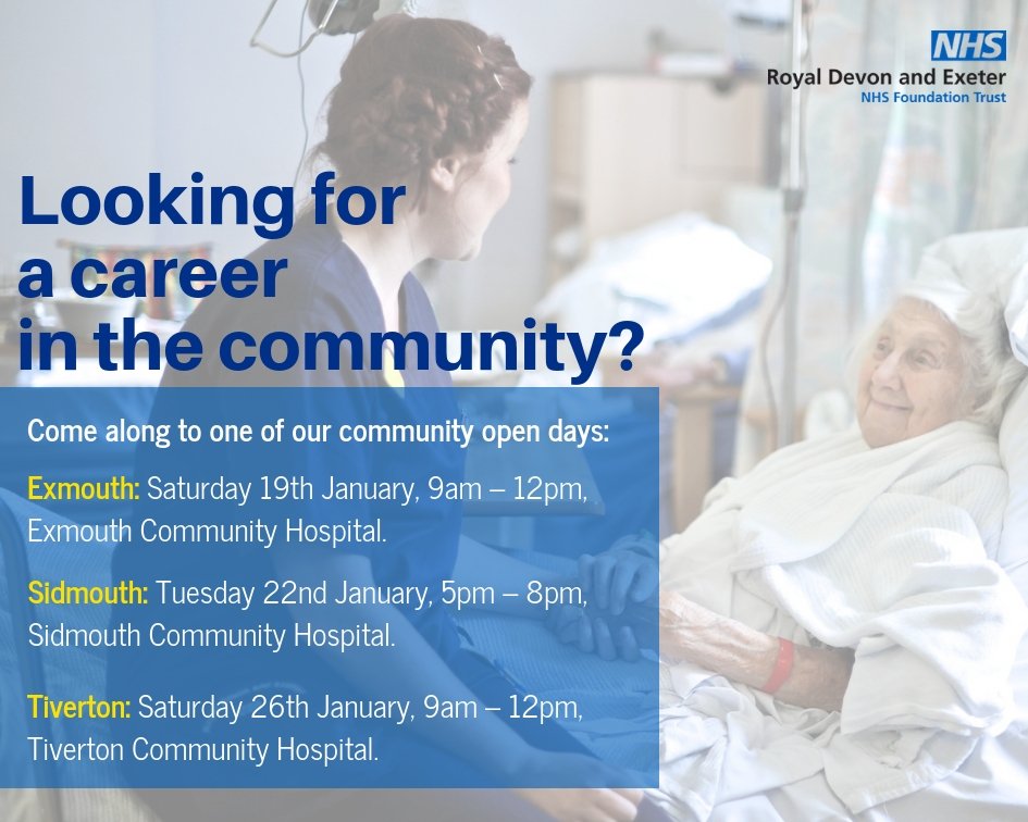 Have you considered a #career in the #community? Come along to one of our community open days in January and find out more. 

For more information head to: bit.ly/2LXrLXF
