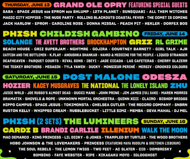 FishKU7's tweet image. WOW! @Bonnaroo is going to be fire this year. @lildickytweets and @thelonelyisland are worth the price of admission.