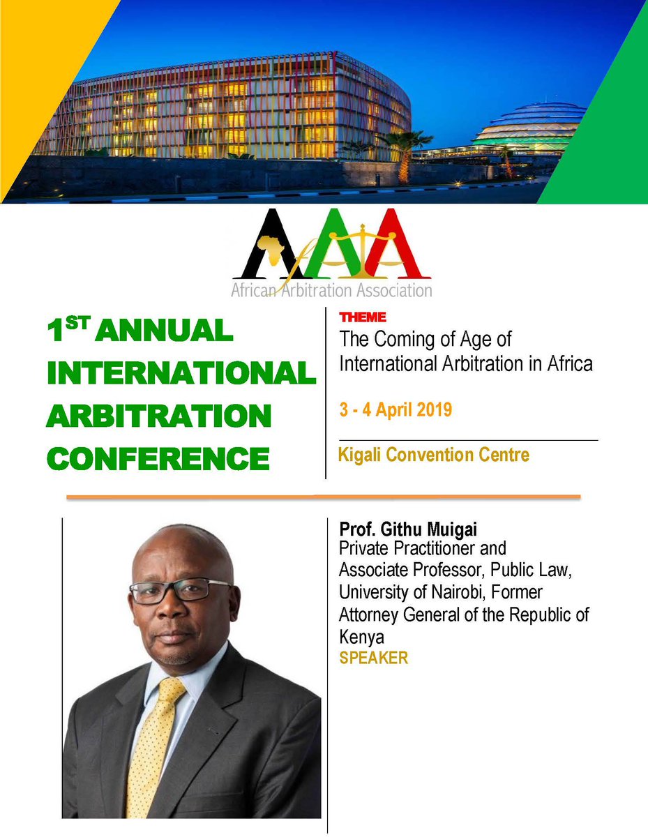Prof. Githu Muigai is a speaker at #AfAA2019.  Register here: lnkd.in/g6QfxNa