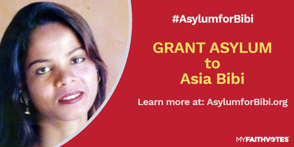 MegMiller's tweet image. .@realDonaldTrump Please take action and offer U.S. asylum to Asia Bibi in Pakistan. As a defender of religious freedom, the U.S. should come to her aid! #AsylumforBibi #MyFaithVotes Learn more at: AsylumforBibi.org