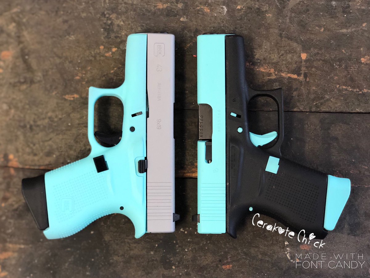 CerakoteChick's tweet photo. Tiffany Tuesday! This is one of my favorite colors to spray it lays down so nice and clean and looks sharp! #cerakote #cerakoteislife #ilovemyjob #sexyashell #😍 #tiffanytuesday #robinseggblue #concealedcarry #badass #hbic #badbitch #cerakotechick #girlguns #prettyguns @cerakote https://t.co/7BKilv7XPT