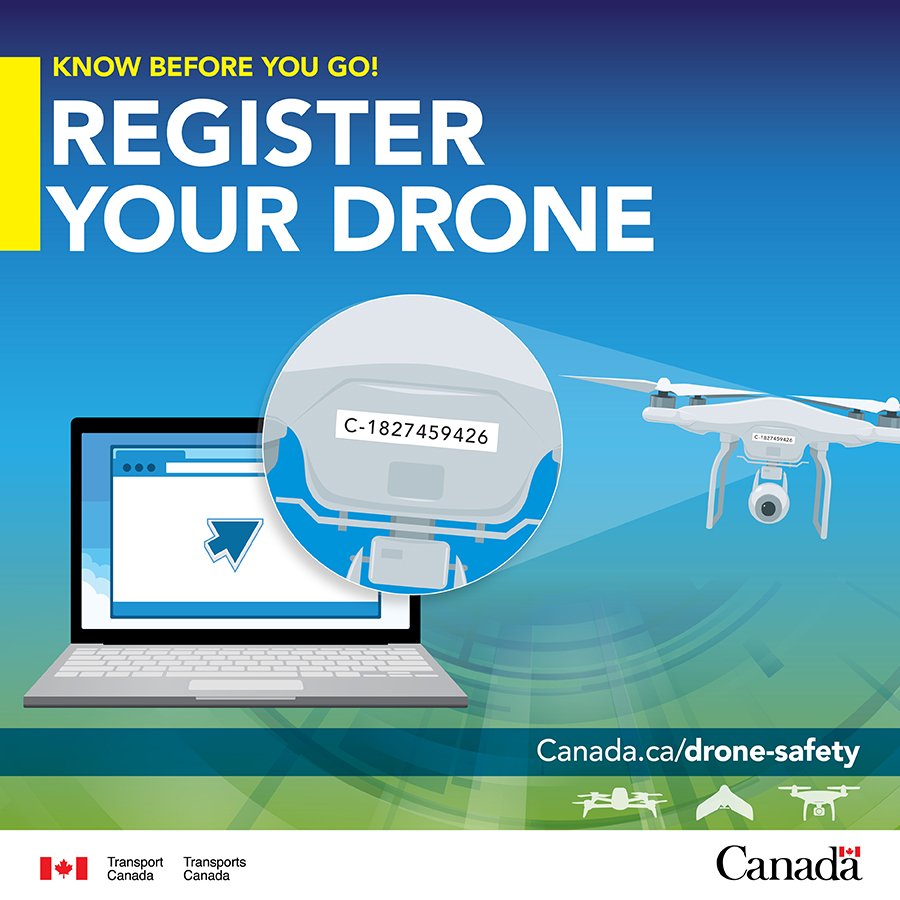Transport Canada on Twitter: "Register your drone &amp; get your pilot  certificate: https://t.co/Keyb1eLRX1 https://t.co/daRkTNwHtM" / Twitter