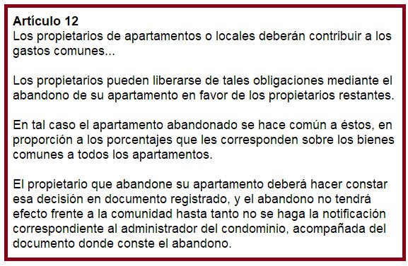 drjuliogalea's tweet photo. Este es el artículo (dentro de la vigente Ley de Propiedad Horizontal Venezolana) que establece las condiciones para abandonar un inmueble bajo el sistema #condominial Nótese que es una transferencia de una Propiedad privada individual para convertirse en una propiedad colectiva https://t.co/EmmEx3Mx5E