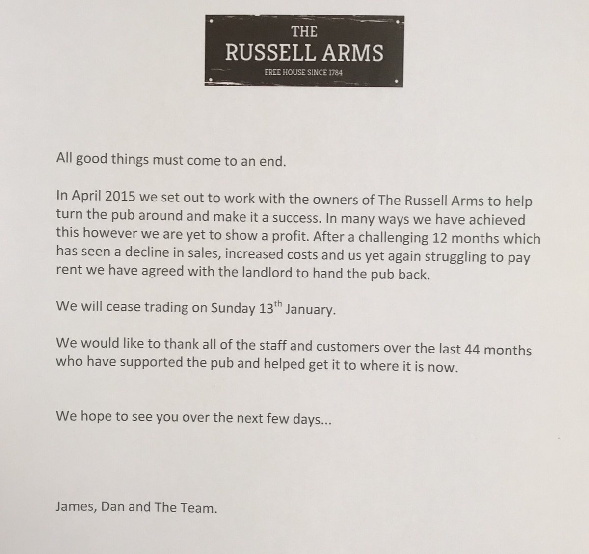 Russell Arms 2015-2018 tweet media
