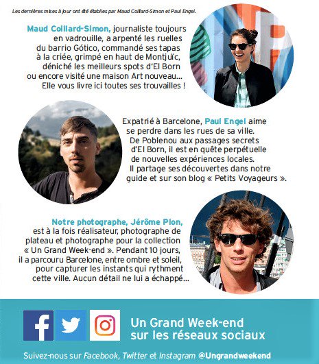 📖 Depuis quelques jours, vous pouvez découvrir dans toutes les bonnes librairies l'édition 2019 du guide <a href="/UnGrandWeekEnda/">UnGrandWeekEnd</a> #Barcelone ! J'ai eu la chance d'y collaborer en partageant quelques-unes de mes découvertes dans la capitale catalane. 😍