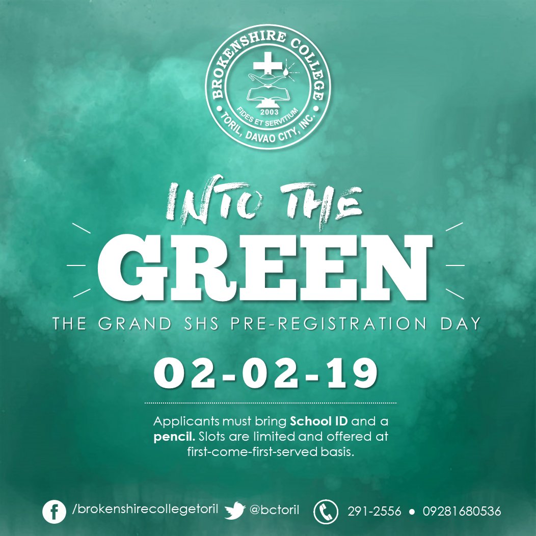 bctoril's tweet photo. It's time to step forward into the dream. It's time to step forward #IntoTheGreen! 

See you at the Grand SHS Pre-Registration Day at the @bctoril Covered Court from 8:00 am onwards. For more info, visit:  https://t.co/bvmz5rOwM5 https://t.co/W5tNrhlN1v
