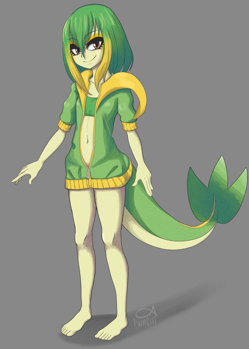 Shiiwashi on X: "A commission I did! Gijinka of Snivy.  https://t.co/Nokq0PgRnk" / X