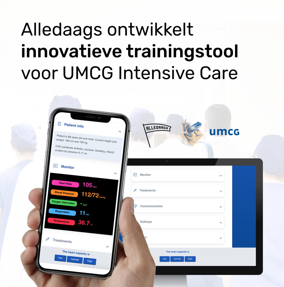 Samen het UMCG hebben we voor de afdeling Intensive Care een gave trainingstool gemaakt. Artsen leren hiermee sneller te diagnosticeren. Binnenkort beschikbaar. #elphaslearning #slimleren #ai #adaptivelearning