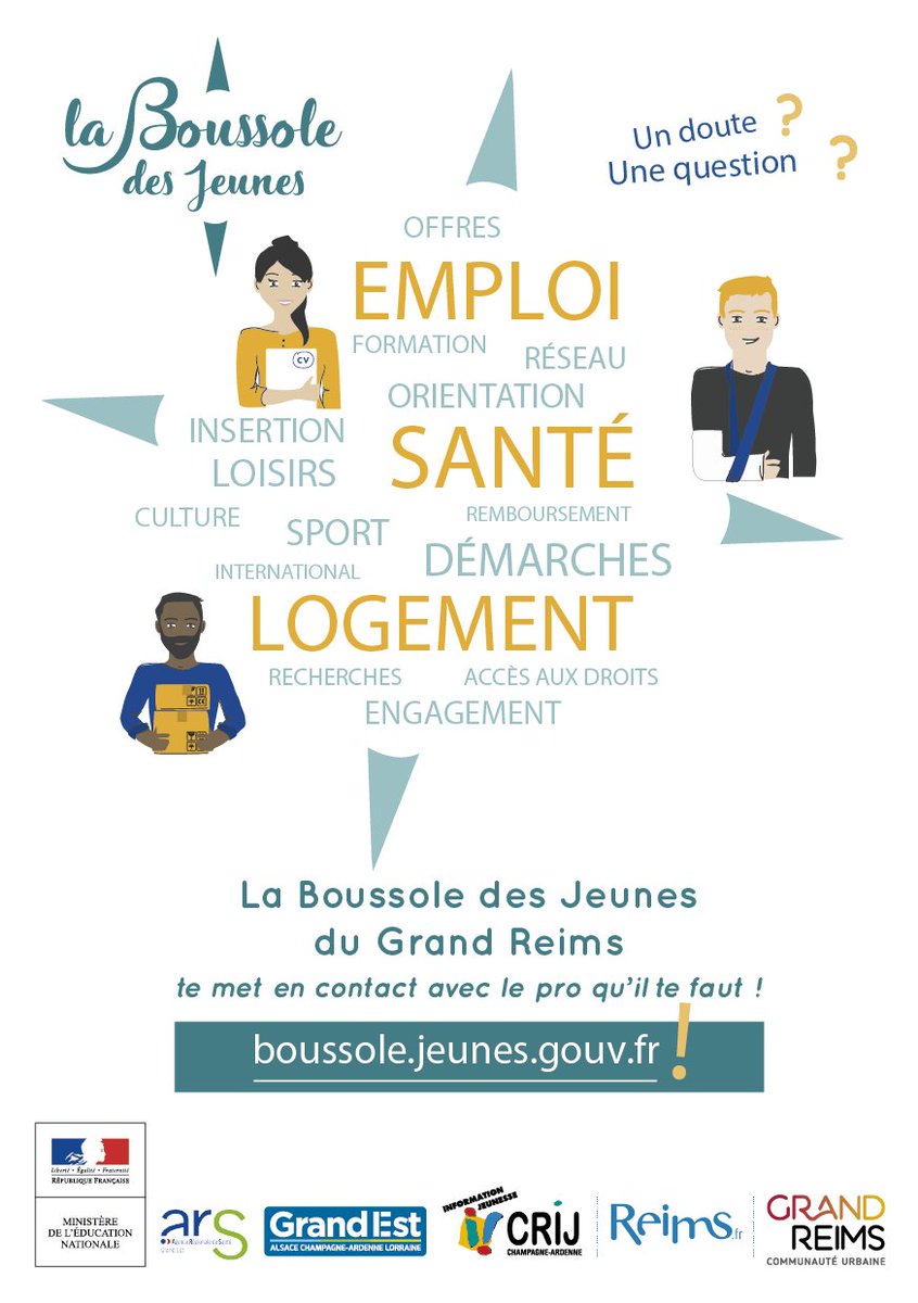 📢 Vous avez entre 16 et 30 ans? Vous avez des questions sur l’emploi, le  logement, la santé ? Vous vous interrogez sur vos droits ou avez besoin  d’aide ? Vous avez un projet mais ne savez pas comment vous y prendre ?
RDV sur la #Boussoledesjeunes !
marne.gouv.fr/Politiques-pub…