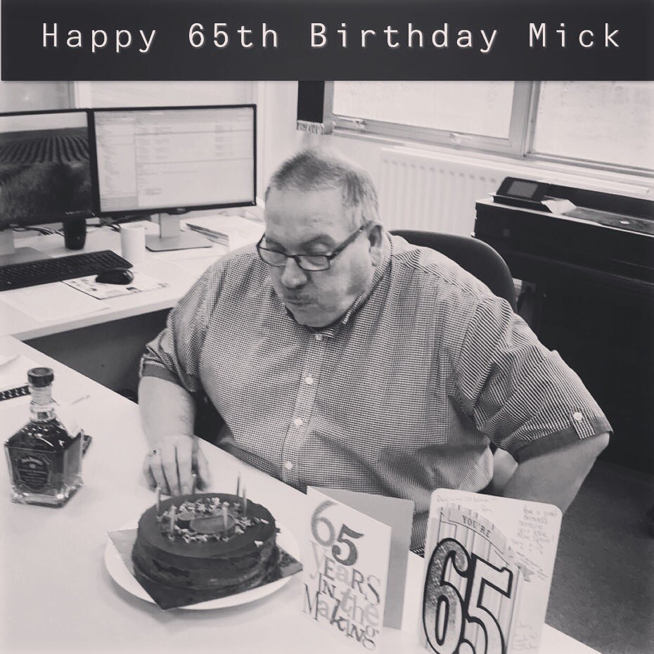 Happy 65th Birthday to our No. 1 Procurement Manager! Congratulations Mick. 
We were going to put 65 candles on your cake, but we were afraid an airplane might mistake it for a runway. #birthday #celebrations #65th
