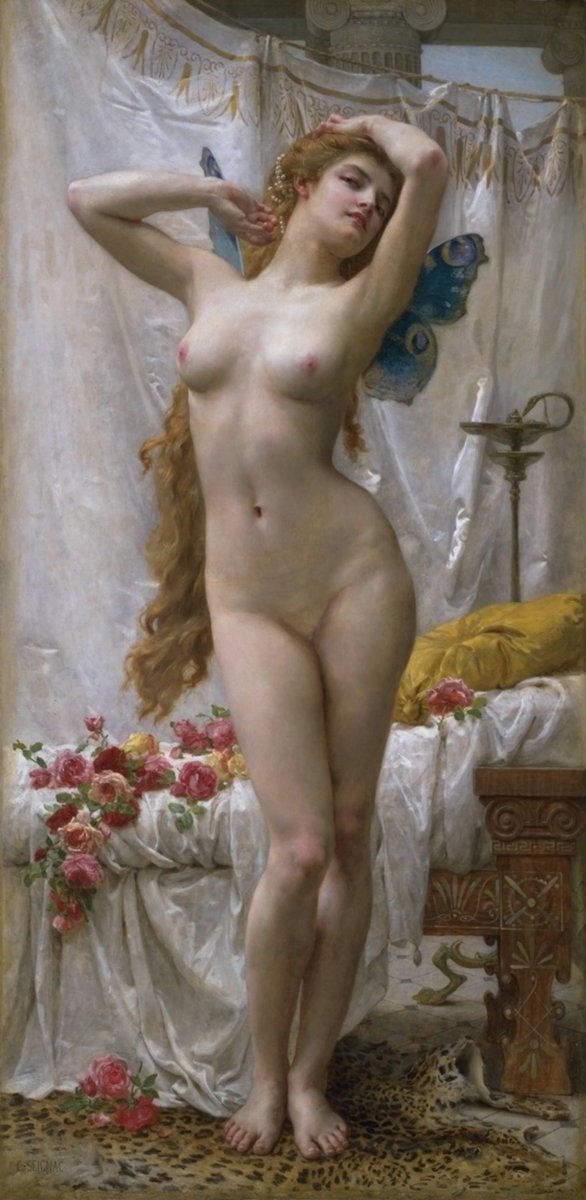 EuropeanArtHIST's tweet photo. Guillaum Seignac (1870–1924) was a French academic painter.
Diana the Huntress
Young Woman of Pompeii on a Terrace
The Awakening of Psyche
The Muse
#Seignac https://t.co/nkf7WDYMAI