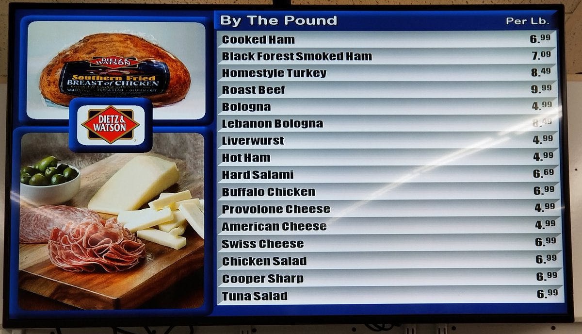 ElectroMenu's tweet image. This is one of our newer ElectroMenu customers, Deli-Mart located in Allentown, PA! #ElectroMenu #DigitalMenus #DigitalSignage #ElectronicMenus #DeliMenu