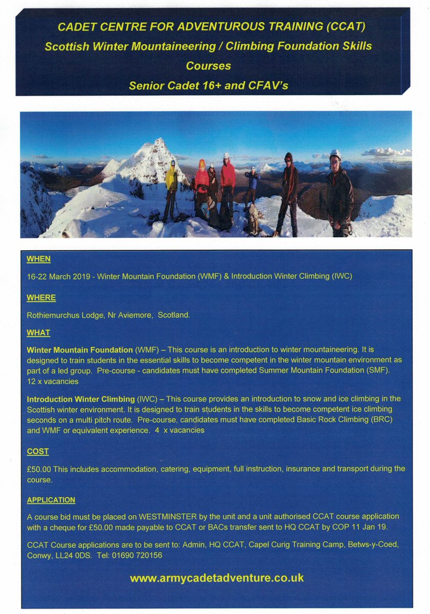 Do you fancy some winter mountaineering or Ice Climbing in Scotland, now's the time to apply for our courses in March 19.