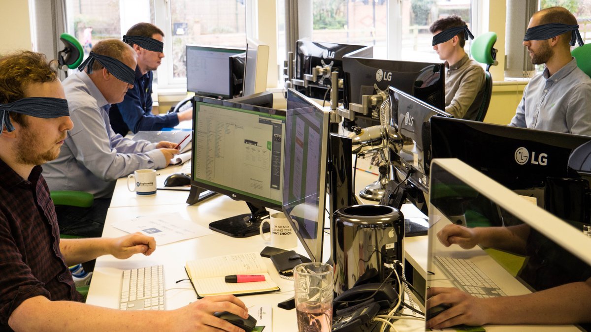 Our graphic designers when they see a client has used Comic Sans. DO NOT TAKE OFF YOUR BLINDFOLD! #BirdBox #TuesdayMotivation #design <a href="/Formation_media/">Formation Media</a>