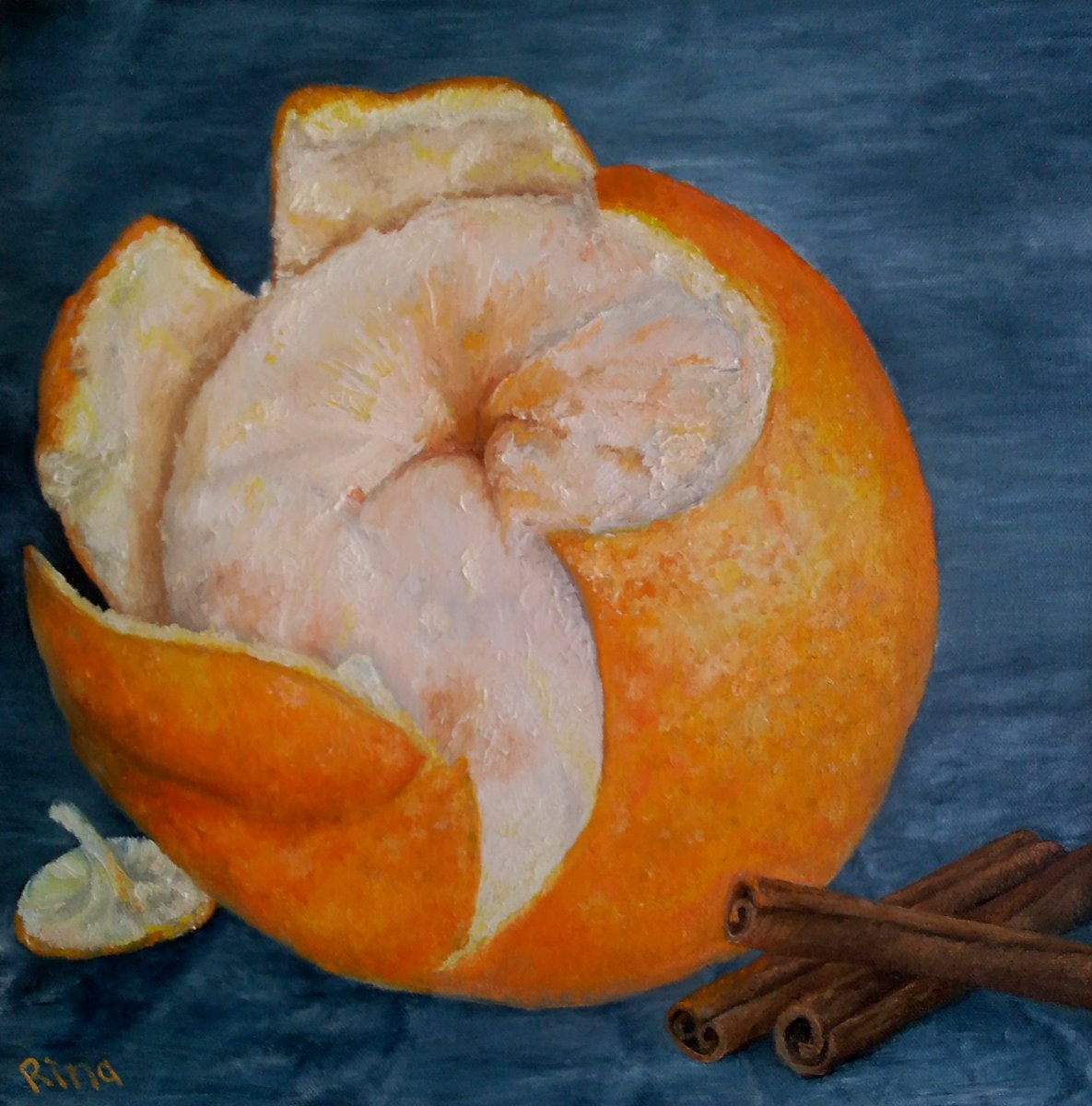 #orange, #hyperrealism, #artistrinagurova, #художникринагурова, #гиперреализм, #апельсин, #художники, #рязань, #живописьмаслом, #картины
