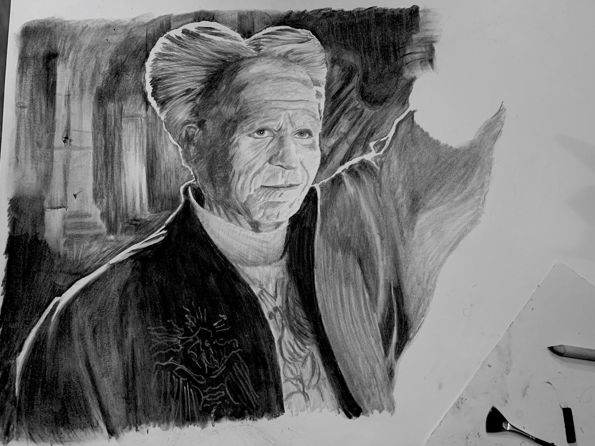 Stage 2 of Gary Oldman’s Dracula. Charcoal Art.#garyoldman #movieart #dracula
