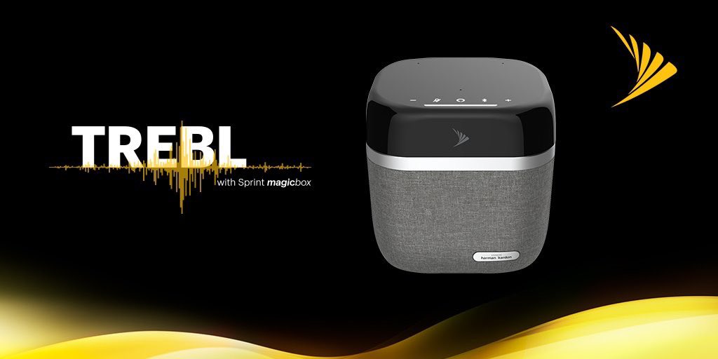 Meet the innovative @Sprint TREBL!

It will truly transform your wireless experience with #MagicBox enhanced LTE 📶, @Amazon #Alexa voice assistant 🗣, and premium <a href="/HarmanKardon/">Harman Kardon</a> speakers 🔈

The BEST Smart Home product of 2019! <a href="/CES/">CES</a> #CES2019⁠ sprint.co/2F95iWU