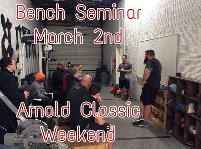 RealMattWenning's tweet photo. Bench seminar on Arnold weekend!! 20 spots available and is an excellent choice to actually learn something valuable when coming to the Arnold!! Sign up fast!! https://t.co/RO6FjtsOwi #arnold #columbus #wenning #bench #powerlifting #crossift #bodybuildin… https://t.co/AB5OCxg7HY https://t.co/c206Bz1oui