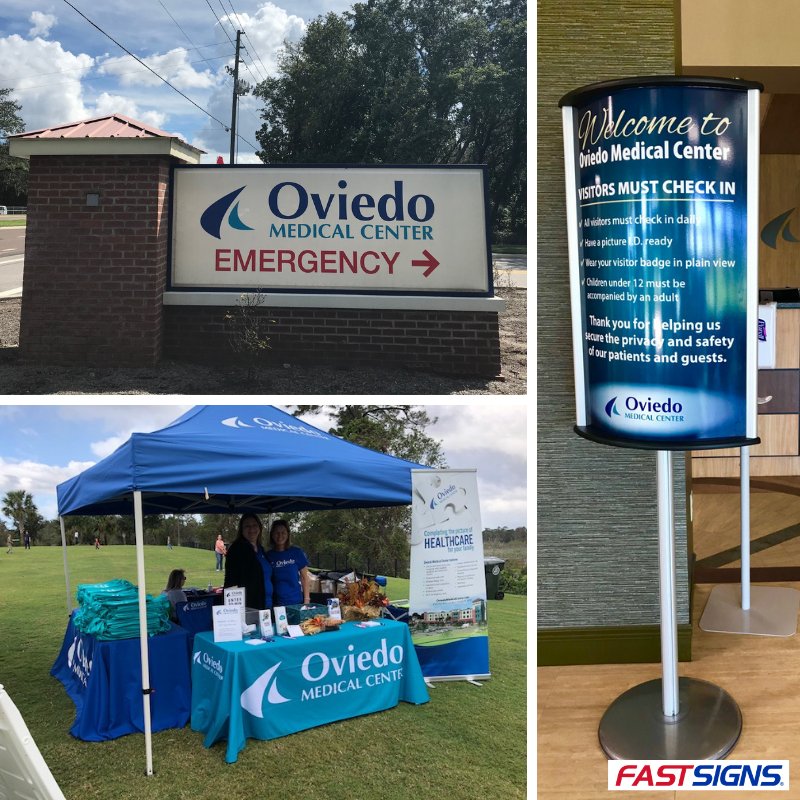 By providing consistent branding FASTSIGNS helped bring community awareness while promoting the services the Oviedo Medical Center provides.