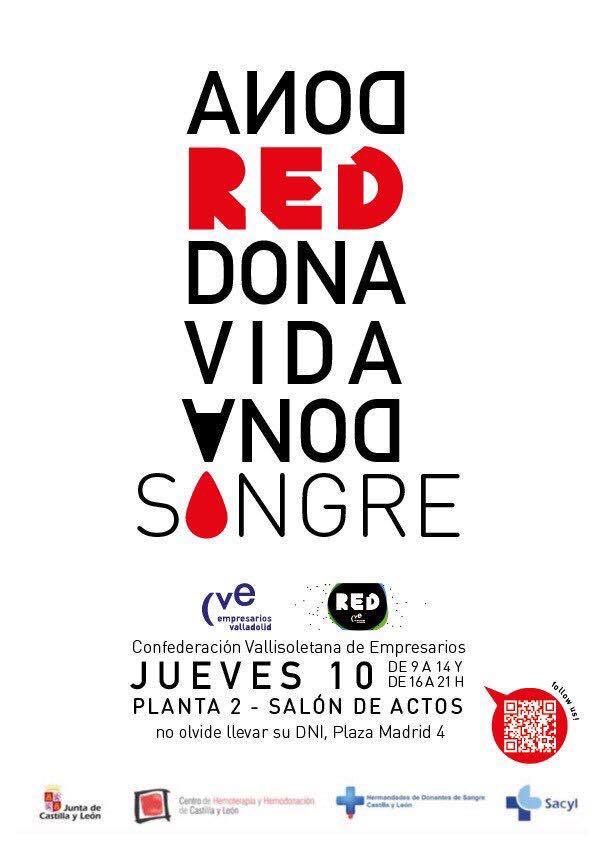 formatecyl's tweet photo. 💓 Dona Red
💓 Dona Vida
💓 Dona Sangre
Participa! Campaña de #Donación de Sangre en el Salón de Actos de @CVE_ este jueves 10, organizada por el grupo de Networking RedCVE @cve_red con el Centro de Hemoterapia. ¡No nos falléis! #donavida #donasangre #Comparte https://t.co/JhBe1hY94W