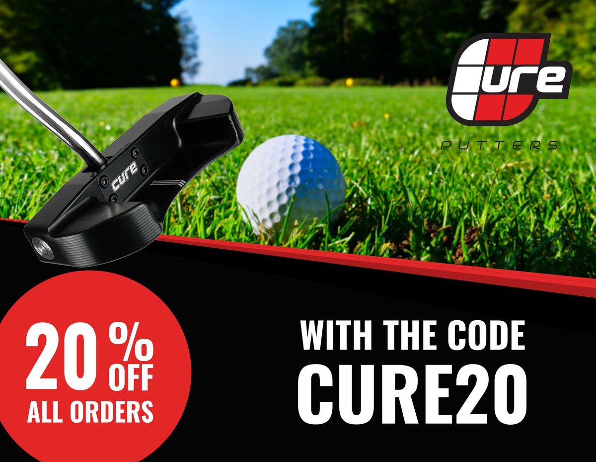 Huge sale happening now. Get 20% off your entire purchase at our website! cureputters.co.uk #CurePutters #JoinTheRevolution #HighMOI #HighestMOI