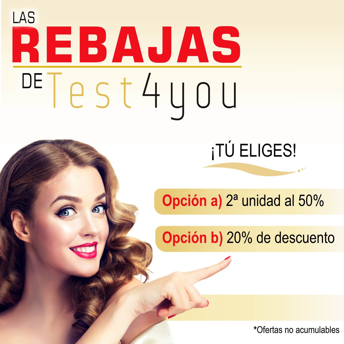 ClinicaTest4You's tweet photo. ¡La cuesta de enero es más llevadera con las #rebajas y #promociones de #Test4You!

Teléfono 955236868.
https://t.co/kfzXjSP2Ua https://t.co/ZQzYjYxKSa