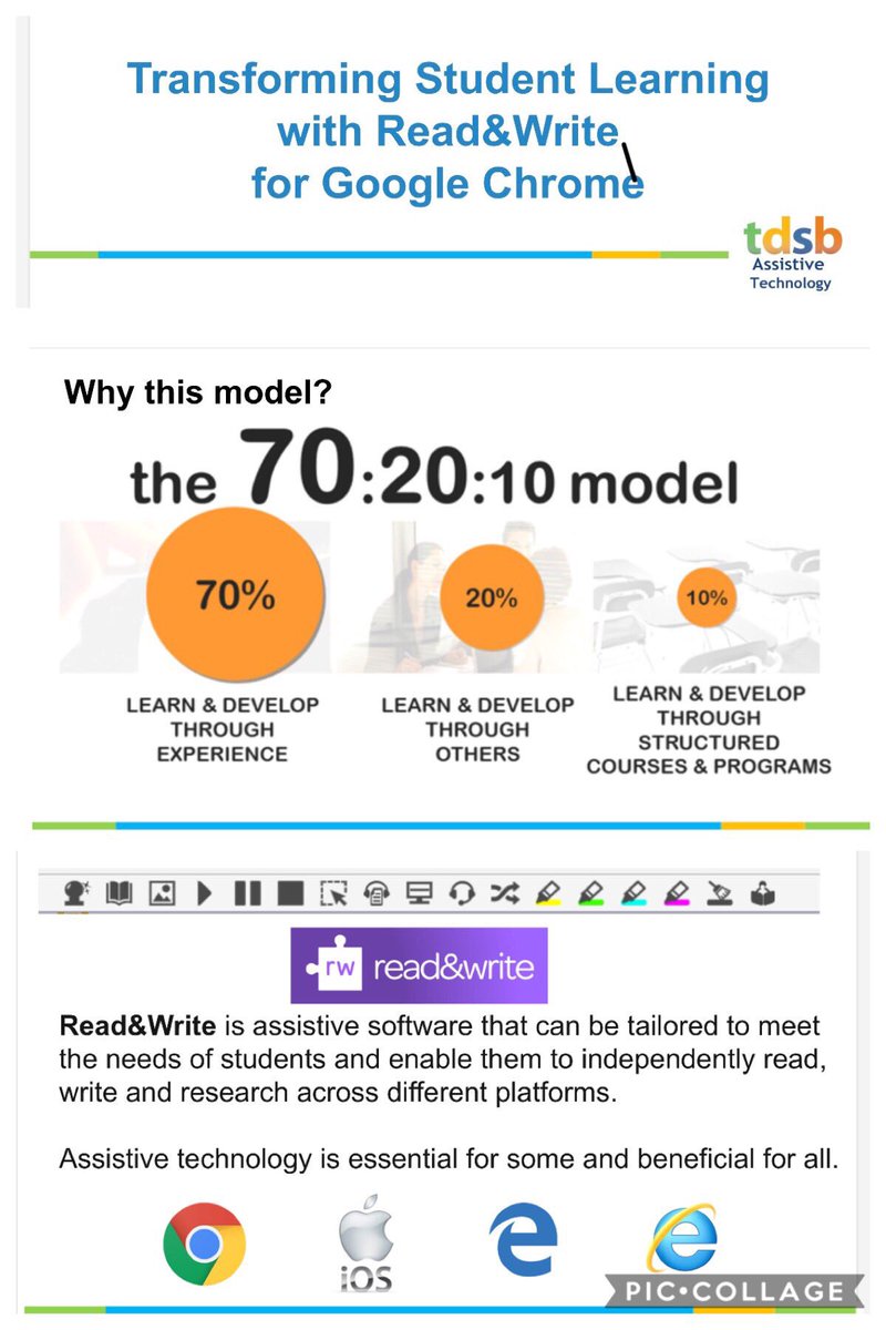 TDSB Assistive Technology (@tdsb_at) on Twitter photo Getting ready for the 200+ #tdsb schools who have signed up on #K2L for professional learning sessions on ‘Transforming student learning using Read&Write’ using the 70:20:10 model. @Kwith64 <a href="/BrendanBrowne/">Brendan Browne</a> <a href="/LoriMoore674/">Lori Moore</a> Getting ready for the 200+ #tdsb schools who have signed up on #K2L for professional learning sessions on ‘Transforming student learning using Read&Write’ using the 70:20:10 model. @Kwith64 <a href="/BrendanBrowne/">Brendan Browne</a> <a href="/LoriMoore674/">Lori Moore</a>