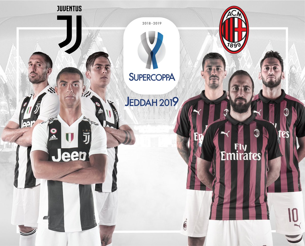 Já chegou o dia mais esperado. O dia em que a Juventus de CR7 e Cancelo vai dar tudo nesta Supertaça de Itália para bater o Milan em Jeddah. #JuveMilan #SupercoppaItaliana #CR7Juve