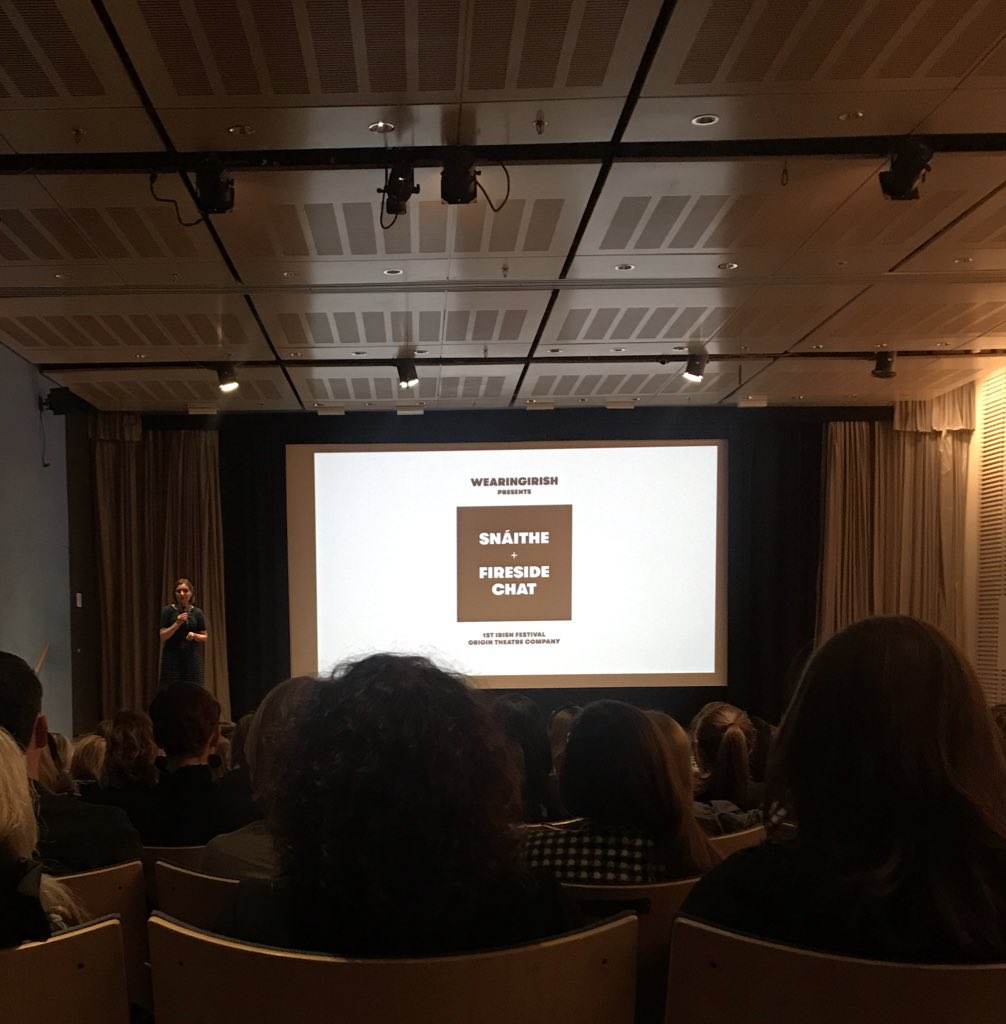 At the NYC Snáithe premier and panel talk #Snáithe #wearingirish #origintheatre