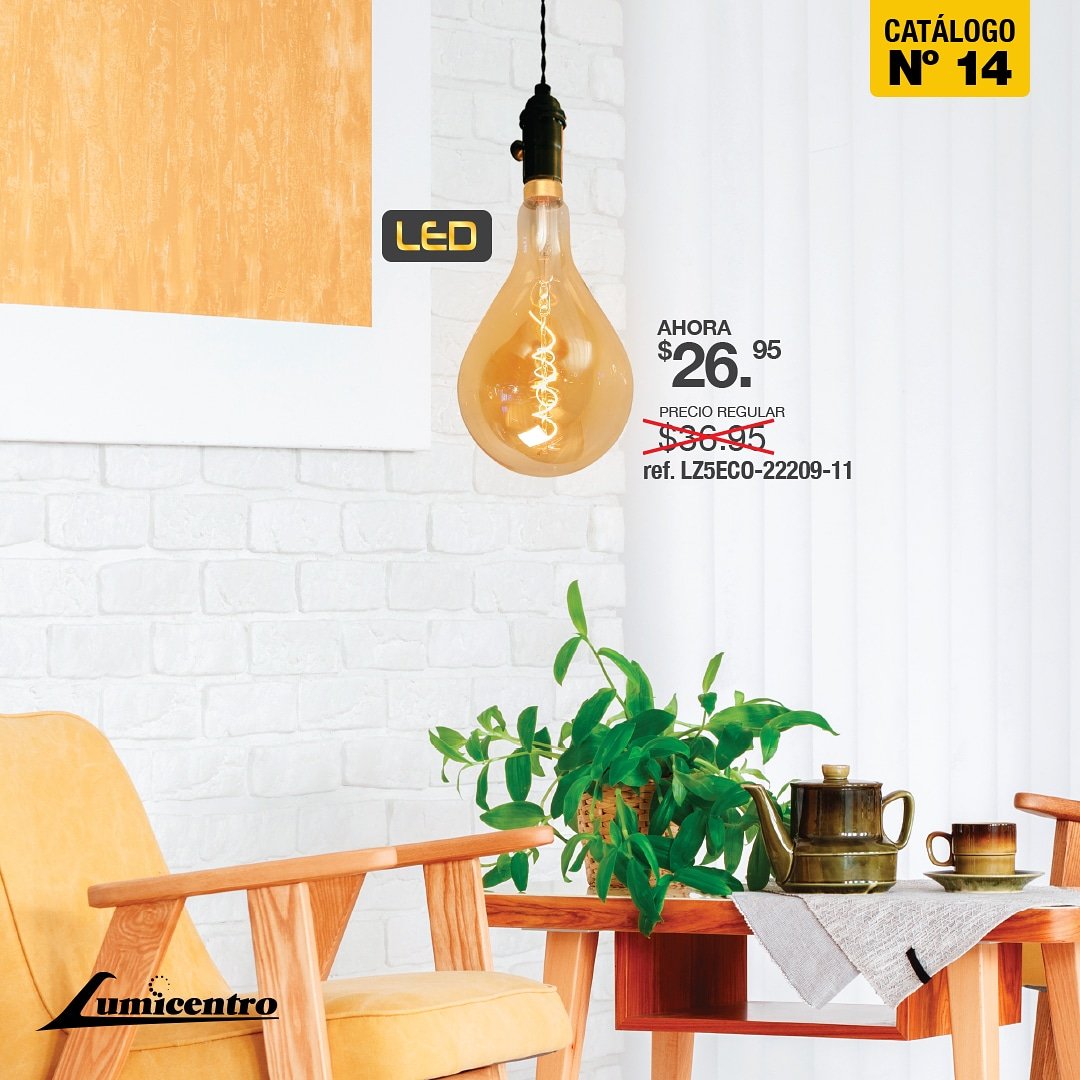 Ilumina cada espacio con un toque particular.

La encuentras en nuestro catálogo No. 14, vigente del 16 de noviembre de 2018 al 20 de enero de 2019 o hasta agotar existencia dentro del  período promocional.

#light #lighting #iluminación #lumicentro #home #decor #pty #panamá