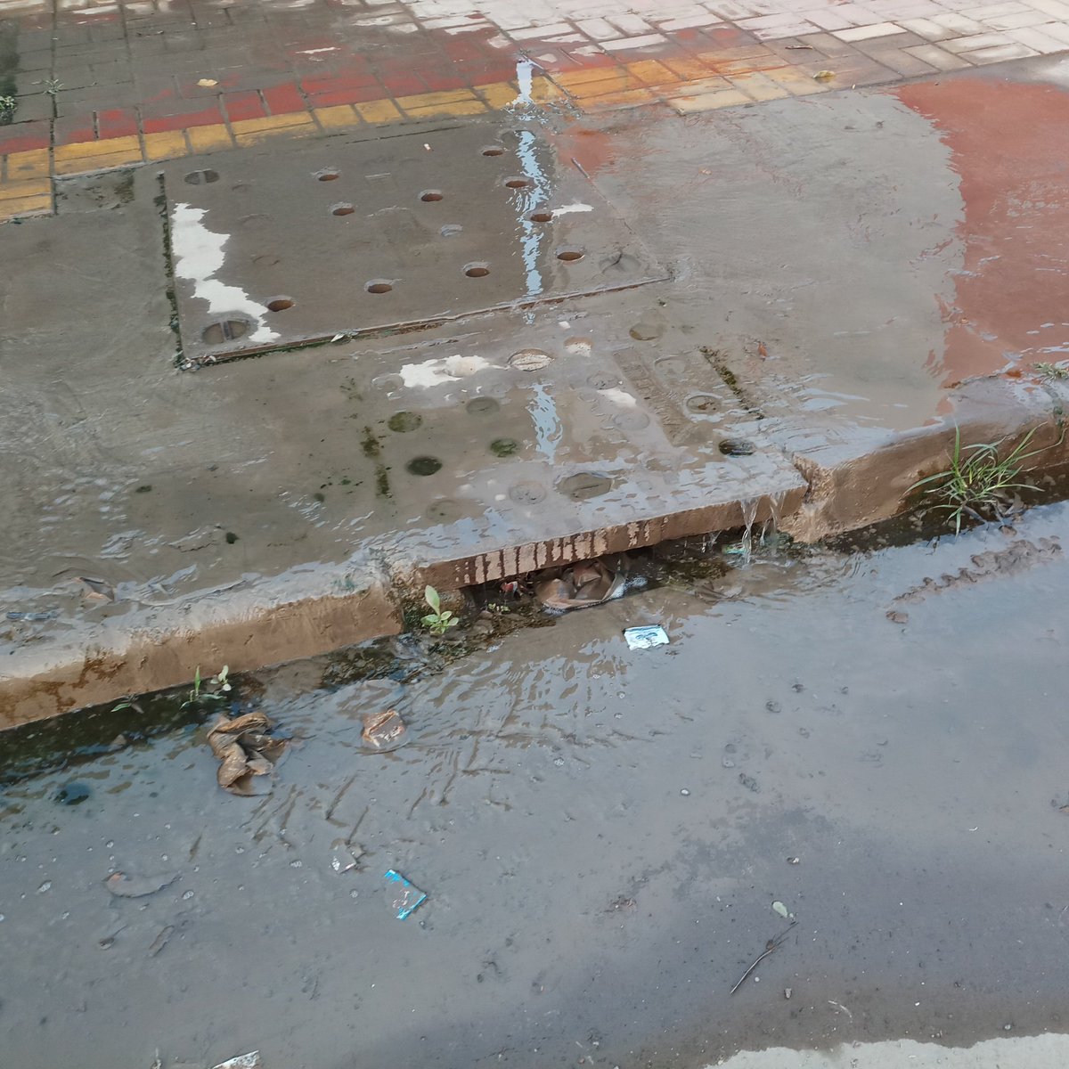 Lots of water wastage opposite of gera greenville... Avencia project side... @MkulkarniMilind @SatishJoshi_1 @PMCPune @hashPune @CleanKharadi @KhswaPune