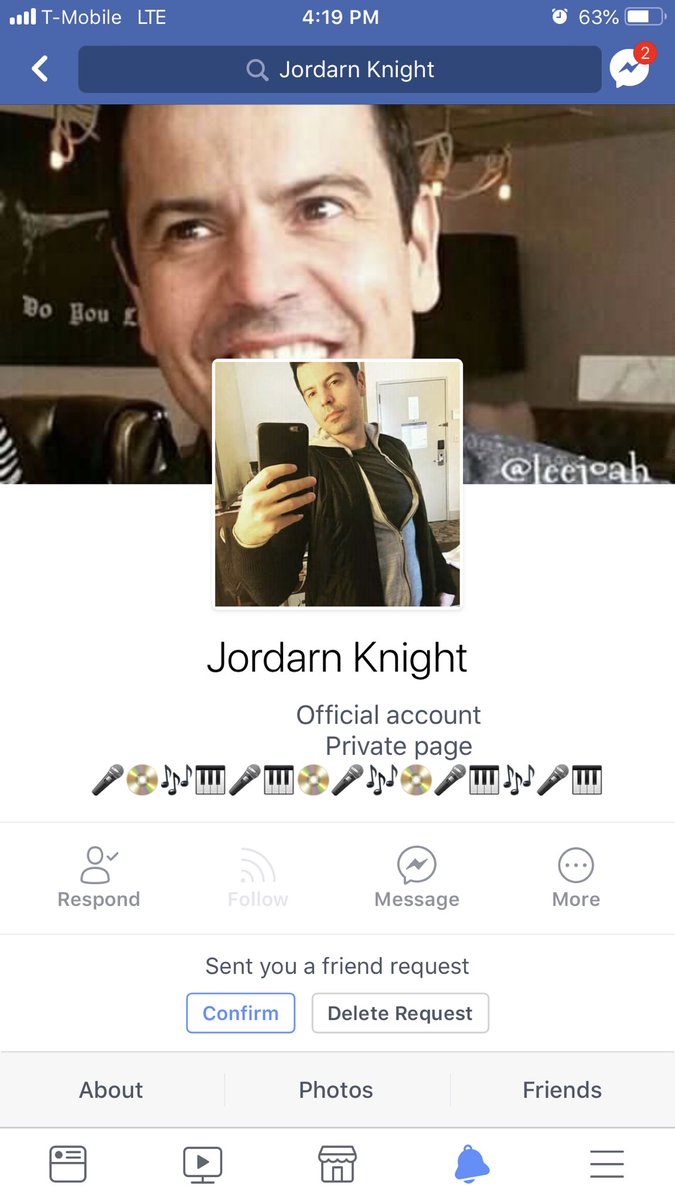 _writersblock_'s tweet photo. Well it SAYS itโs his official private page, so it HAS to be true, right?
At least they used a super handsome pic with that golden smile. @jordanknight #fakeJordan https://t.co/iDU2gpA2wy