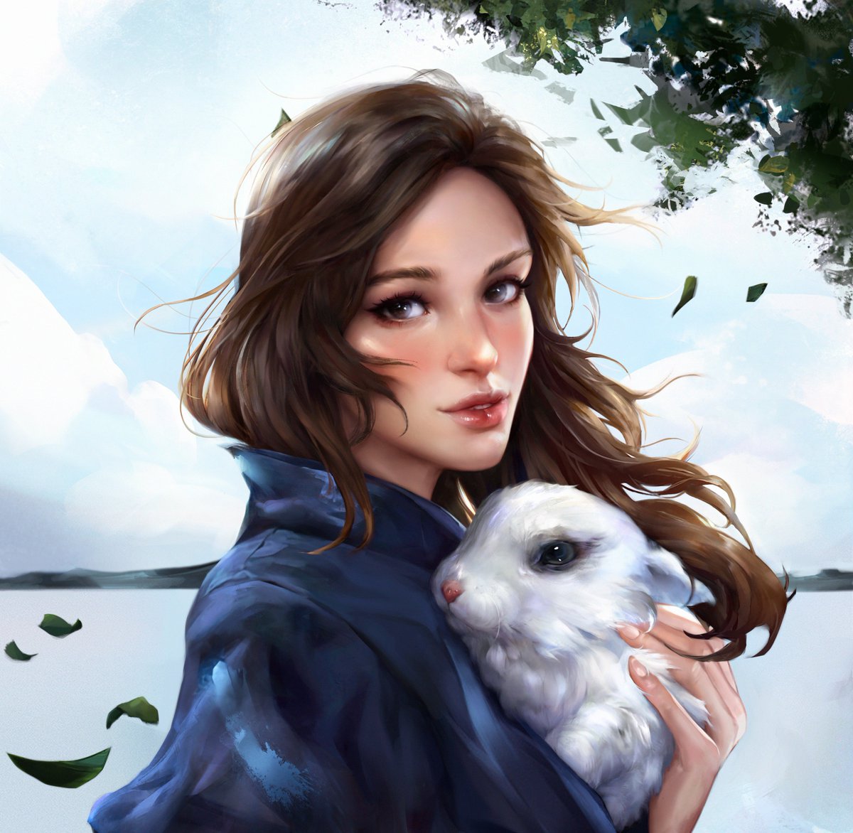 luality's tweet photo. Jane Nane finished a portrait of me and bunny <3 She's awesome! @JaneNaneArt https://t.co/PrdWlgQmaj