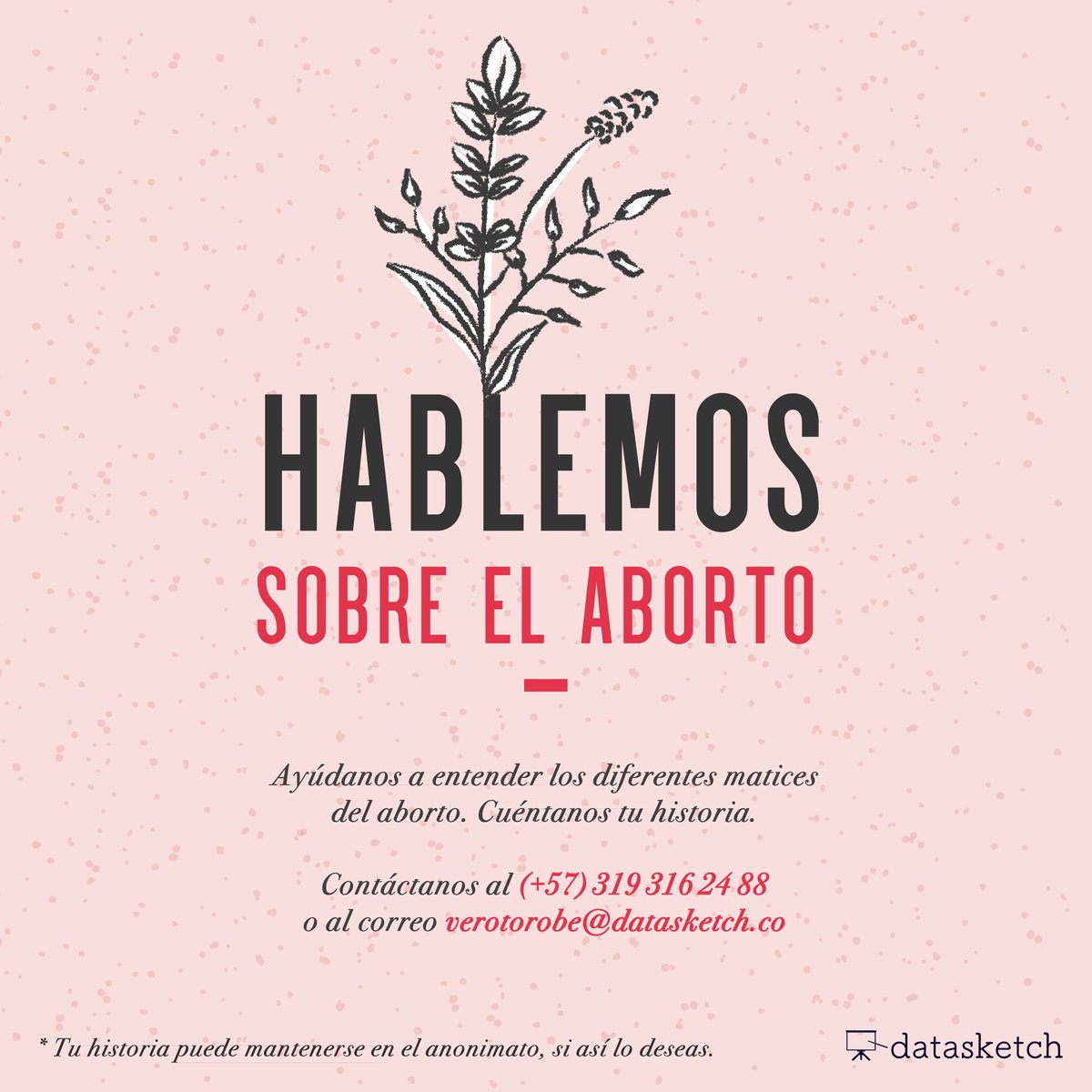 EsDatasketch's tweet image. #AbortoSinRodeos Ayúdanos a entender los diferentes matices del aborto. Cuéntanos tu historia.
#datasketch #data #opendata #openheroins #aborto