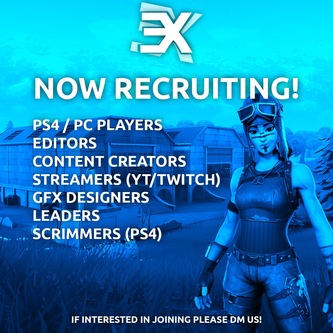 Exile Gaming On Twitter We Are Now Recruiting Fortniteteam Fortnite Recruiting Fortniteteamrc Fortniteteamrecruiting Clan Clanrc Fortniteclan Https T Co X7dev8j4ng Fortnite Pc Clan Recruitment Fortnite Pc Clan Recruitment Exile Gaming On Twitter We Are Now Recruiting Fortniteteam Fortnite Recruiting Fortniteteamrc Fortniteteamrecruiting Clan Clanrc Fortniteclan Https T Co X7dev8j4ng