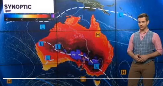 sa_poulsen's tweet photo. @NYSFoz @lisaharveysmith @cosmicpinot @ourANU Was asked 'what does purple mean?' Some vibrant new colours have been making a widespread appearance on the @BreakfastNews temperature map presented by NYSF alumni @SciNate. Tomorrows prediction - excitement of #SessionC #NYSFOZ2019 students trumps Canberra heat https://t.co/2oZ5sgvKAb