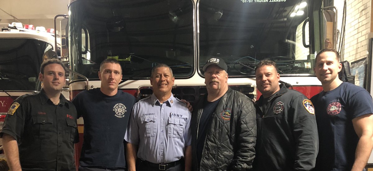 FDNY's tweet photo. #FDNY members from #Ladder167 removed two unconscious individuals from an all-hands fire in #Queens. Read more: https://t.co/Js94xX0xWt https://t.co/rmCsseuSy5