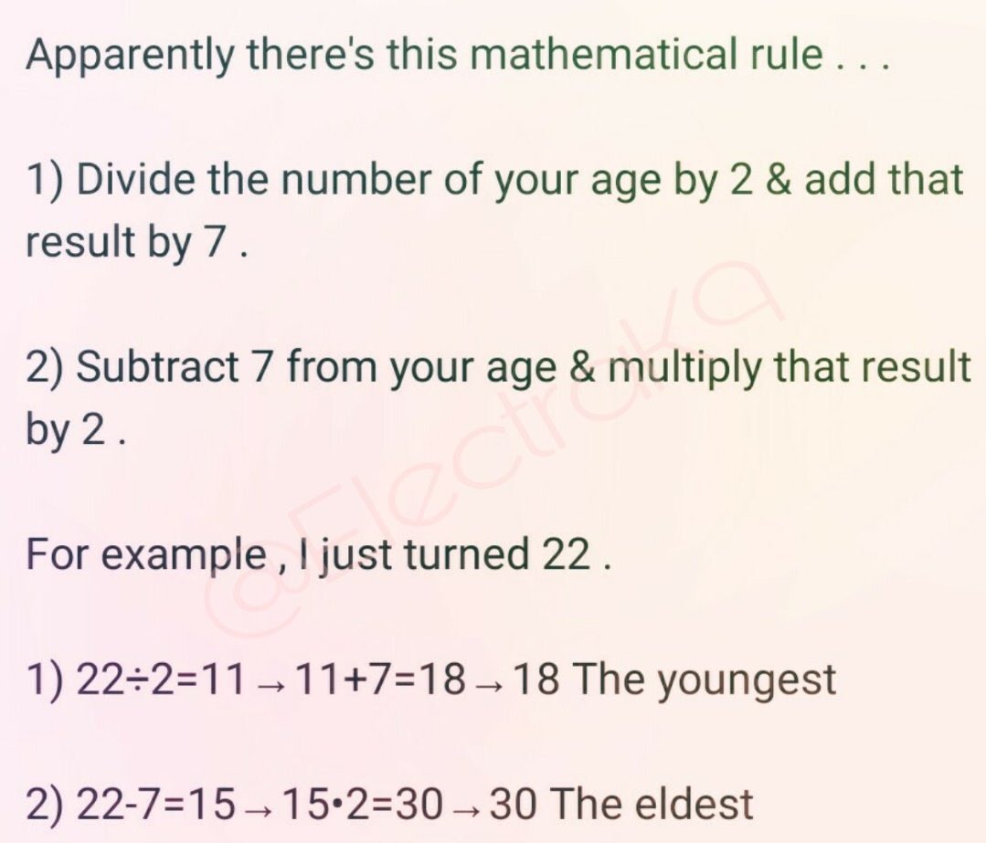 There’s a chart!!!!! So for me it would be youngest is 21 and oldest is 40.....
I can live with that
