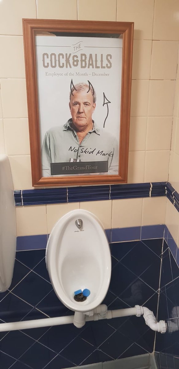 The gents at the pub: before and after. #thegrandtour #pub