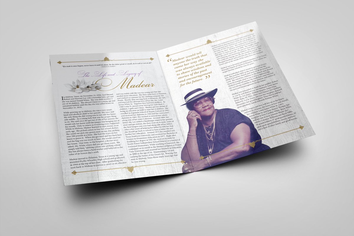 MementoTributes's tweet image. We design and print the most memorable funeral programs. Order your 𝙈𝙚𝙢𝙚𝙣𝙩𝙤 today.
...
#funeralprograms #funeralprogram #funeralservice #funeraltribute #funeralservices #obituary #obituaries #funeraldirector