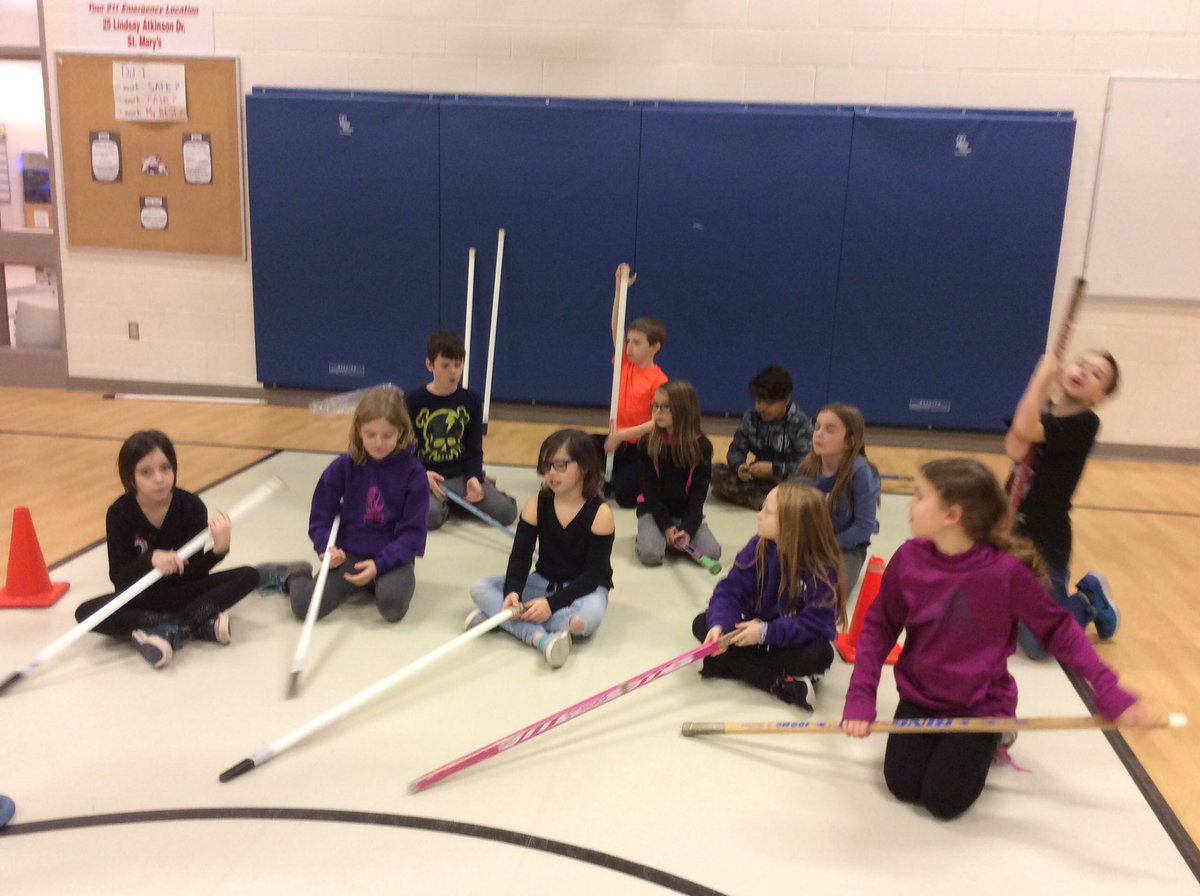 VerkMcDougall's tweet photo. Thank you DCVI students for teaching us Drama Games and the basics of ringette today. #dcvi #learingsomethingnew #communitypartners https://t.co/VNAMlGcacJ