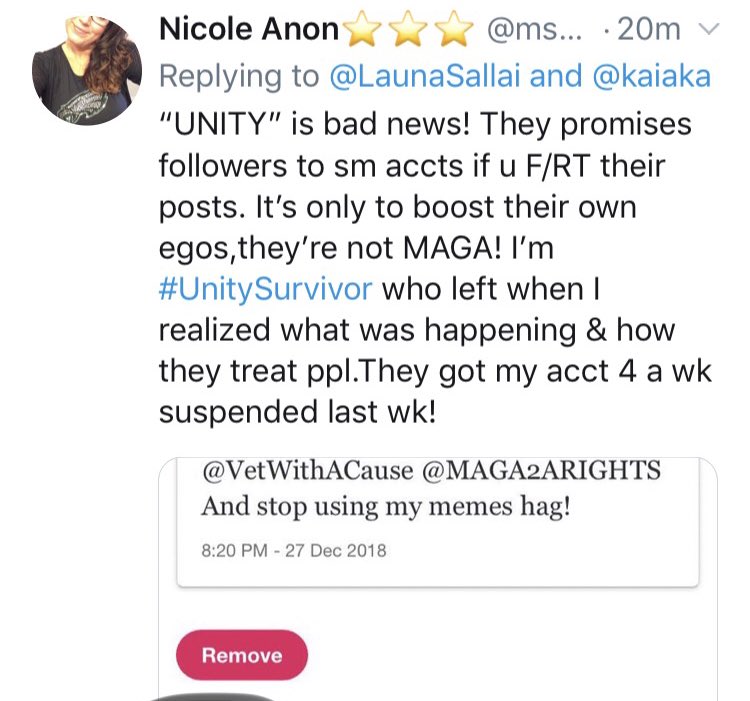 MsNicole124's tweet photo. @shell0131 #UnitySurvivors https://t.co/IsiHaHZqbo
